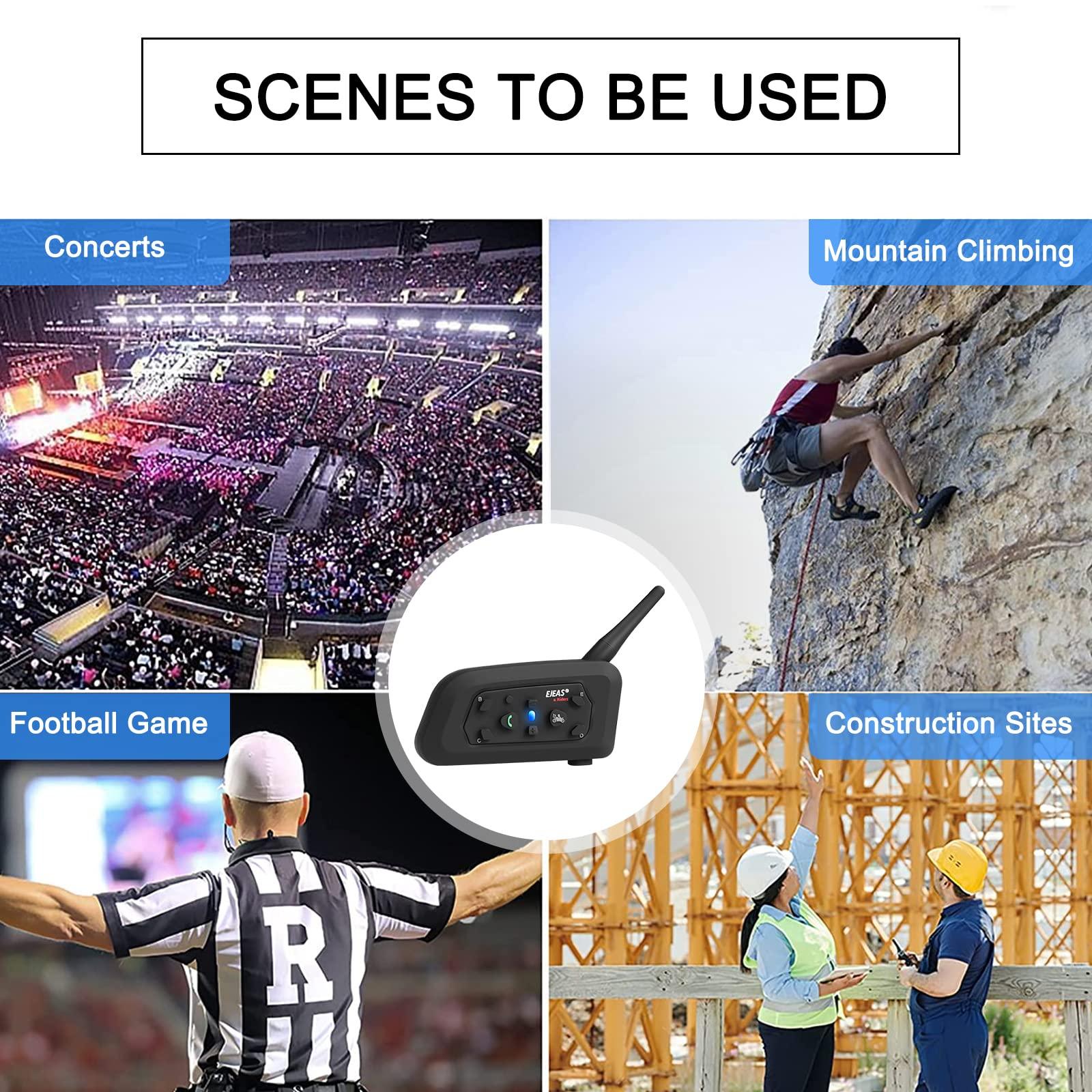 EJEAS EJEAS V6C Professional Football Referee Bluetooth Intercom, 2 People Wireless Bluetooth Headset with Running Armband for Soccer Hockey Rugby Sports (2 Pack)