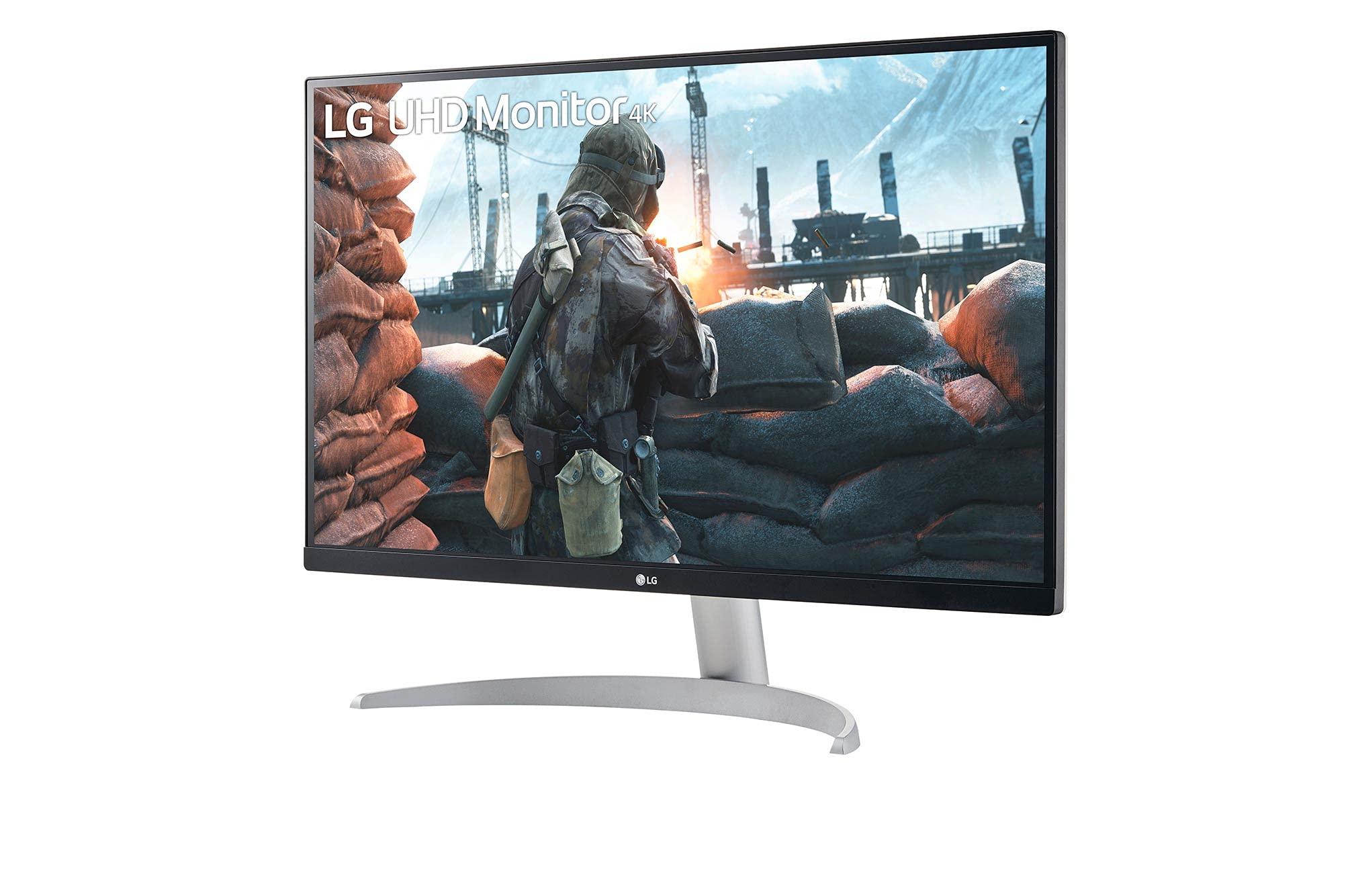 LG LG 27UP600-W 27" 4K UHD IPS Monitor, DCI-P3 95%, 5ms (GTG), HDMI, VESA DisplayHDR 400, AMD FreeSync, Black Stabilizer, OnScreen Control, Reader Mode, White