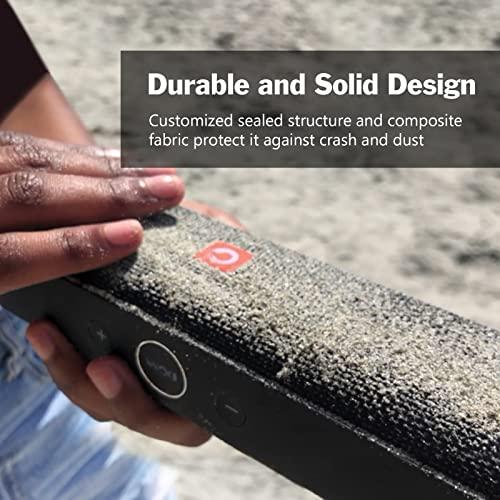 DOSS DOSS Bluetooth Speaker, E-go II Portable Speaker with 12W Superior Sound and Loud Bass, IPX6 Waterproof, Built-in Mic, 12H Playtime, Waterproof Speaker for Pool, Beach, Outdoor, and Travel - Grey