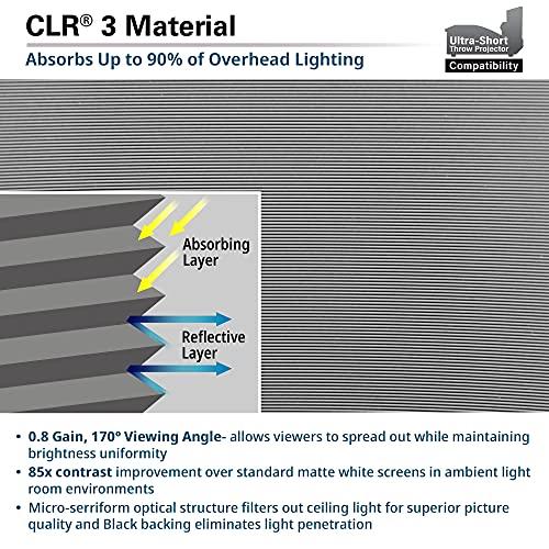 Elite Screens Elite Screens Aeon CLR3, 103-Inch UST ALR Projector Screen, 16:9 Edge-Free Fixed Frame, 4K Ultra HD Ready, 90% Ceiling Ambient Light Rejecting, Grey Screen for Indoor Movie & Home Theater, AR103H-CLR3