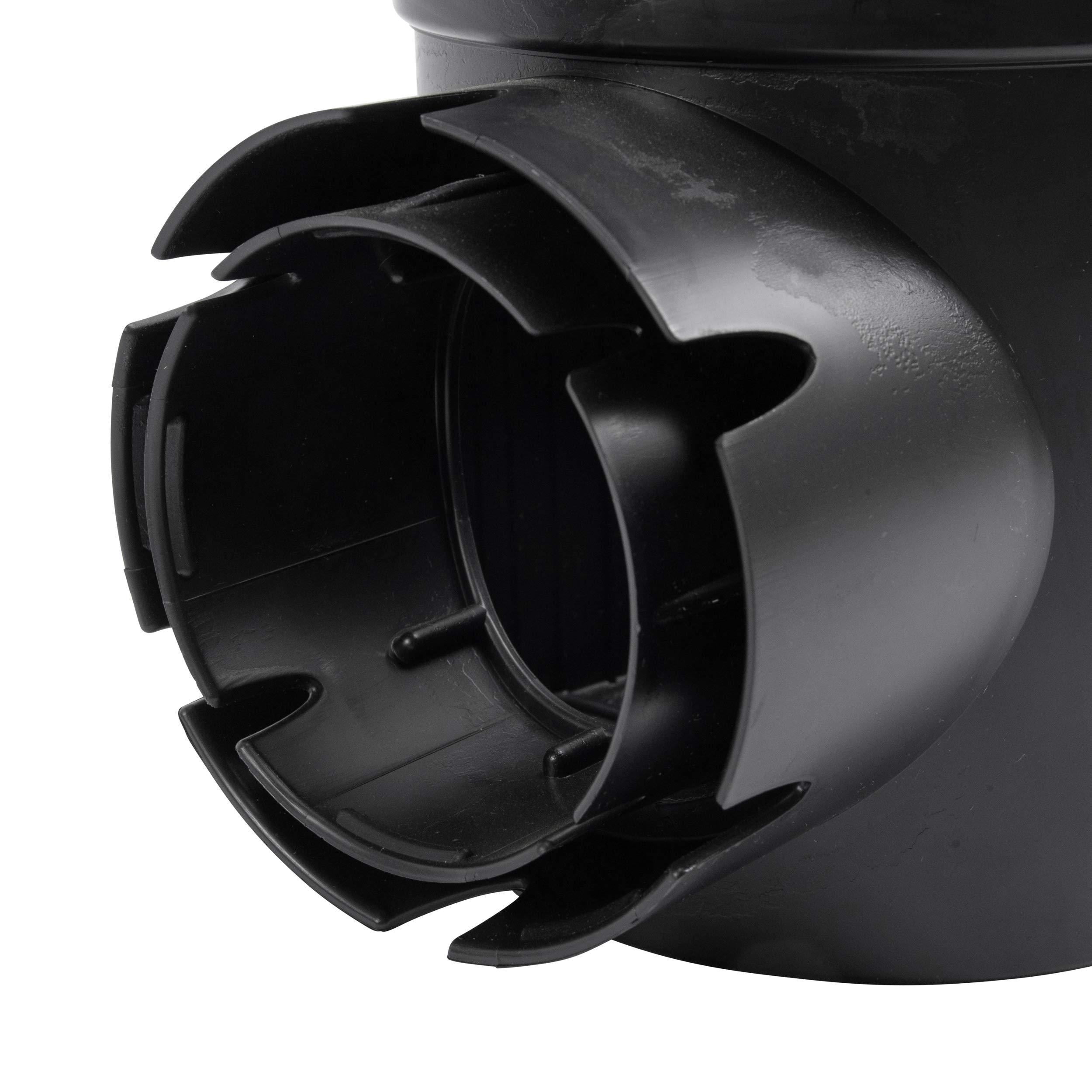 NDS NDS 101* Round Spee-D Catch Basin Drain, 1 Outlet, Connects to 3-Inch and 4-Inch Drain Pipes, Manages Light Water Flows, 6-Inch, Plastic, Black