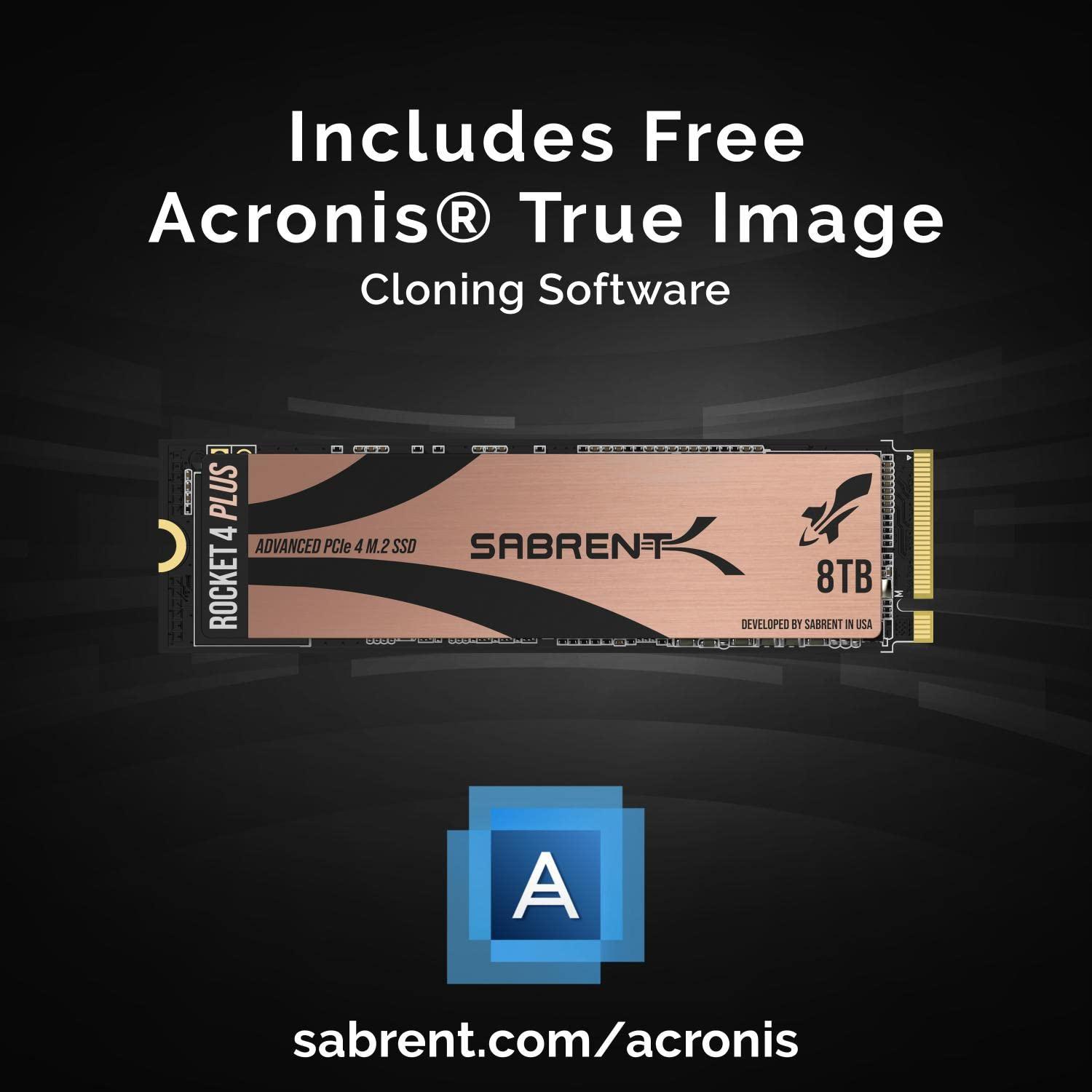 SABRENT SABRENT 8TB Rocket 4 Plus NVMe 4.0 Gen4 PCIe M.2 Internal SSD Extreme Performance Solid State Drive R/W 7100/6600MB/s (SB-RKT4P-8TB)