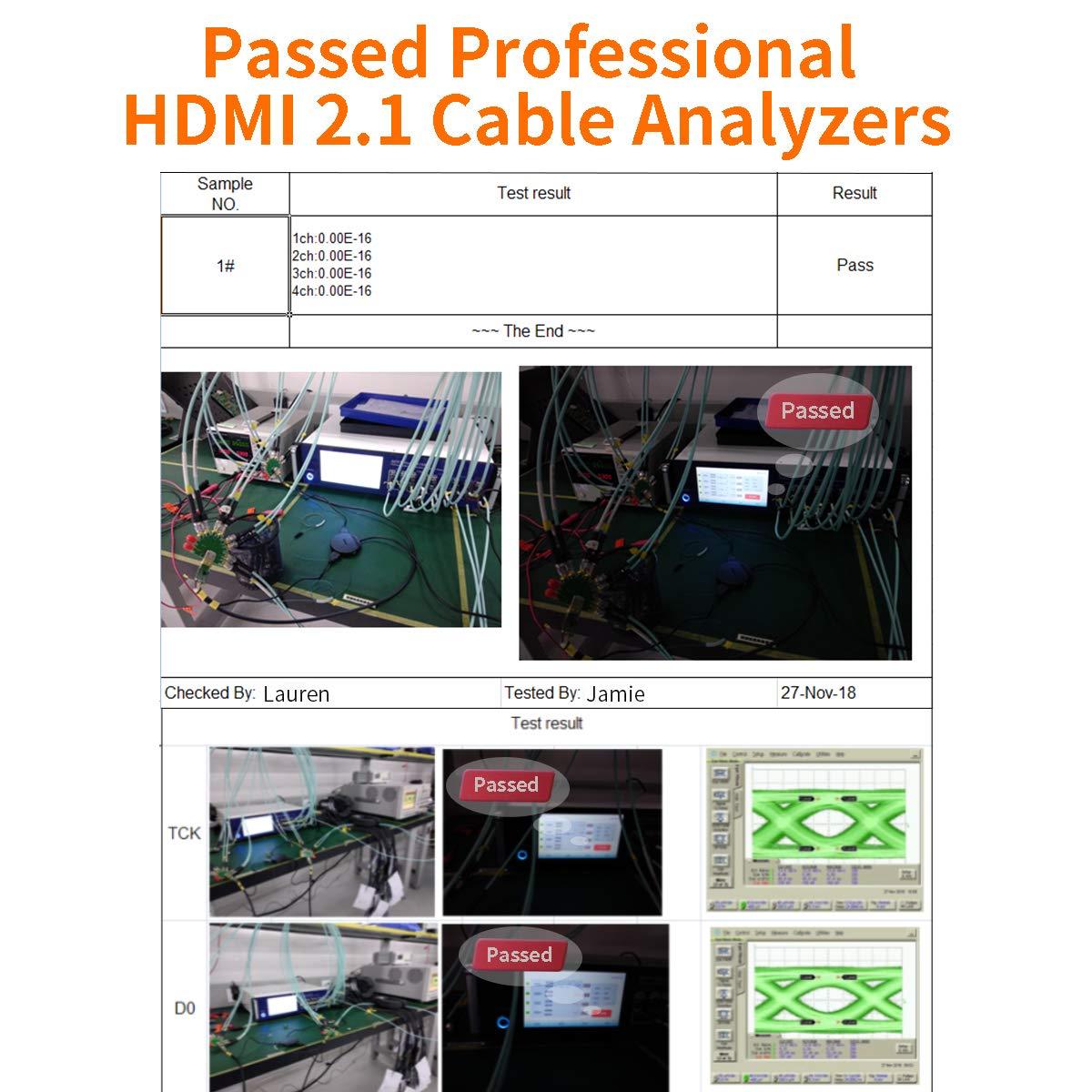 BIFALE BIFALE 8K 4K Fiber Optic HDMI 2.1 Cable 50ft, Support 8K@60Hz, 4K@120Hz, 48Gbps, eARC Compatible with PS5/4, Xbox Series X, RTX 3080/3090, Denon AV Receiver, HDMI Cable 50ft