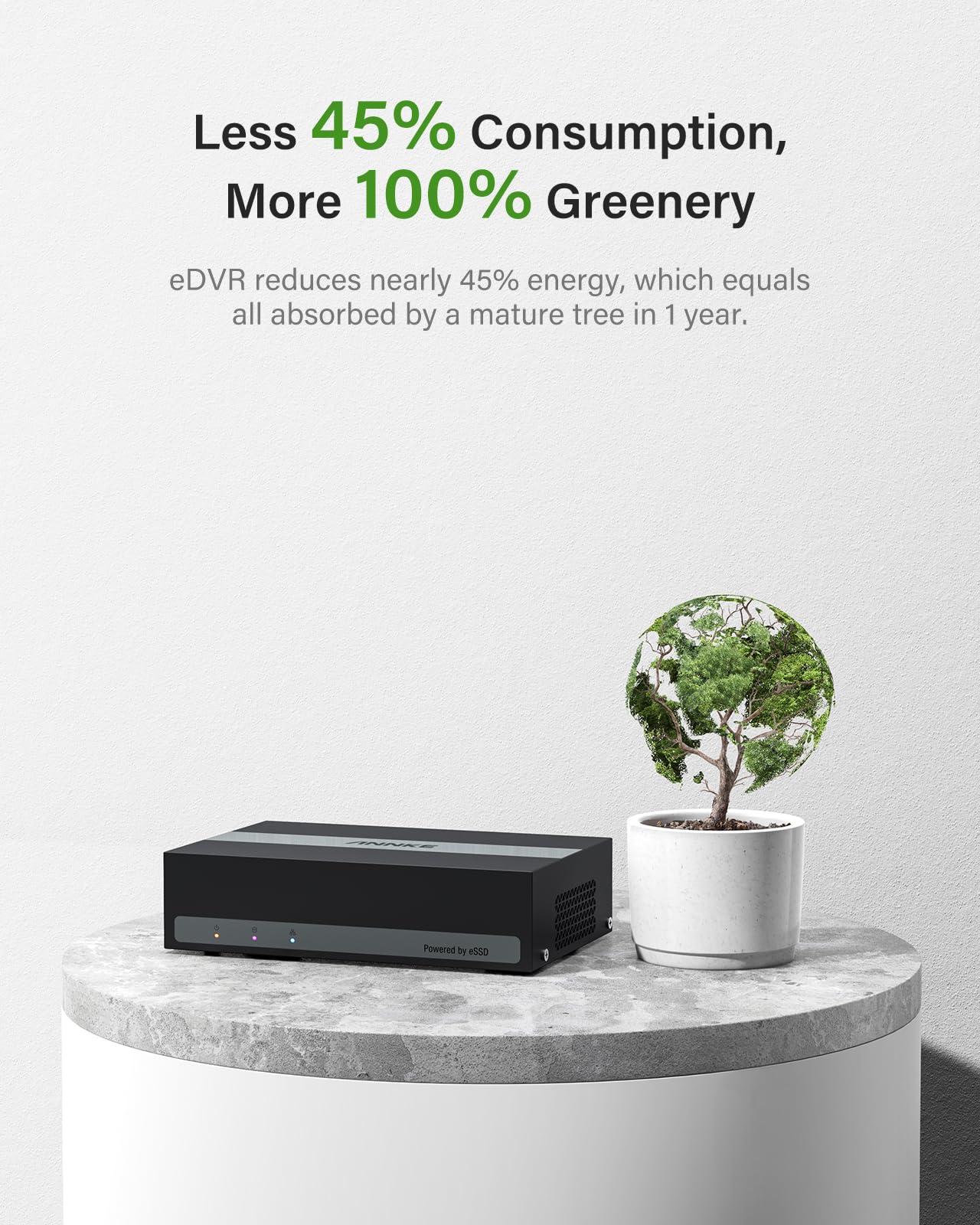 ANNKE ANNKE 8 Channel 3K Lite Security Digital Video Recorder with 1TB Hard Drive, H.265+ Hybrid 5-in-1 Surveillance DVR, Human & Vehicle Detection, Supports 8CH Analog and 2 IP Cameras for 24/7 Home CCTV