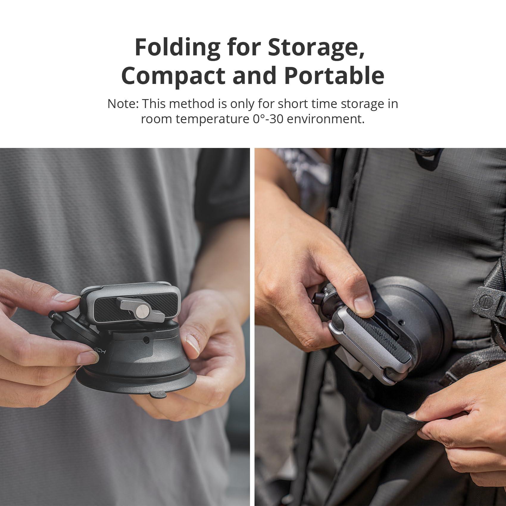 PGYTECH PGYTECH CapLock Suction Mount + Bike Motorcycle Handlebar Mount for DJI OSMO Action, Gopro Hero, OSMO Pocket