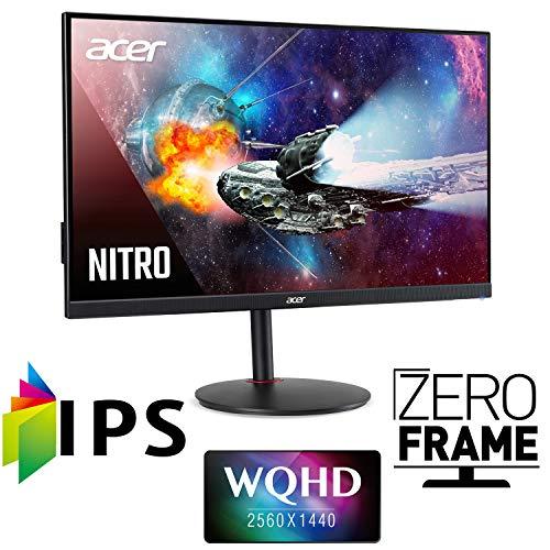 acer Acer Nitro XV272U Pbmiiprzx 27" WQHD (2560 x 1440) IPS G-SYNC Compatible Monitor, 144Hz, 1ms VRB, VESA Certified DisplayHDR400, DCI-P3, Delta E<2