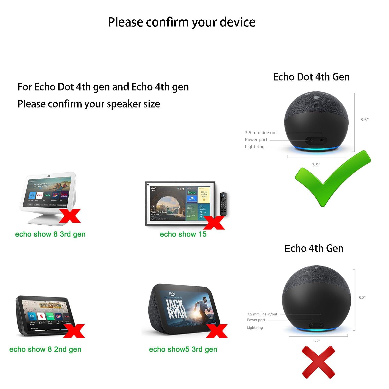 PDEEY Power Cord Replacement for Alexa Dot 4th Gen/3rd Gen/5th Gen 2022, Show 5 2nd Generation 2021 Speaker, 15W Charger Adapter