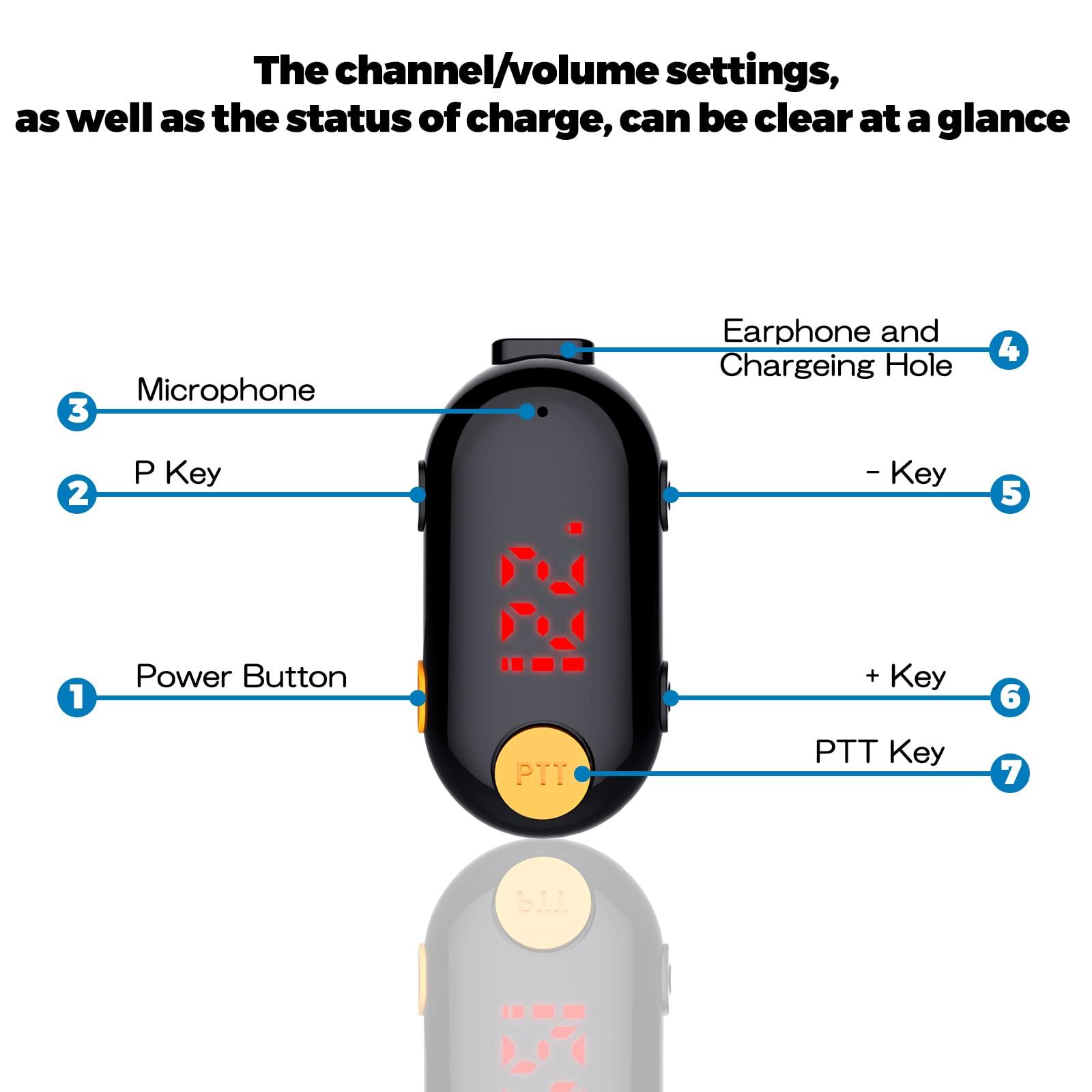 SINORISE SINORISE Super Mini Walkie Talkies Two Way Radio Portable FM Transceiver for Restaurants,Out Door Sport Supermarket Hospital Tourism,3 Pack