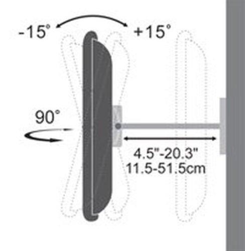 2xhome 2xhome TV Wall Mount Bracket (Dual Arm) + Free HDMI Cable Secure Cantilever LED LCD Plasma Smart 3D WiFi Flat Panel Screen Monitor Moniter Display Large Displays - Long Swing Out Dual