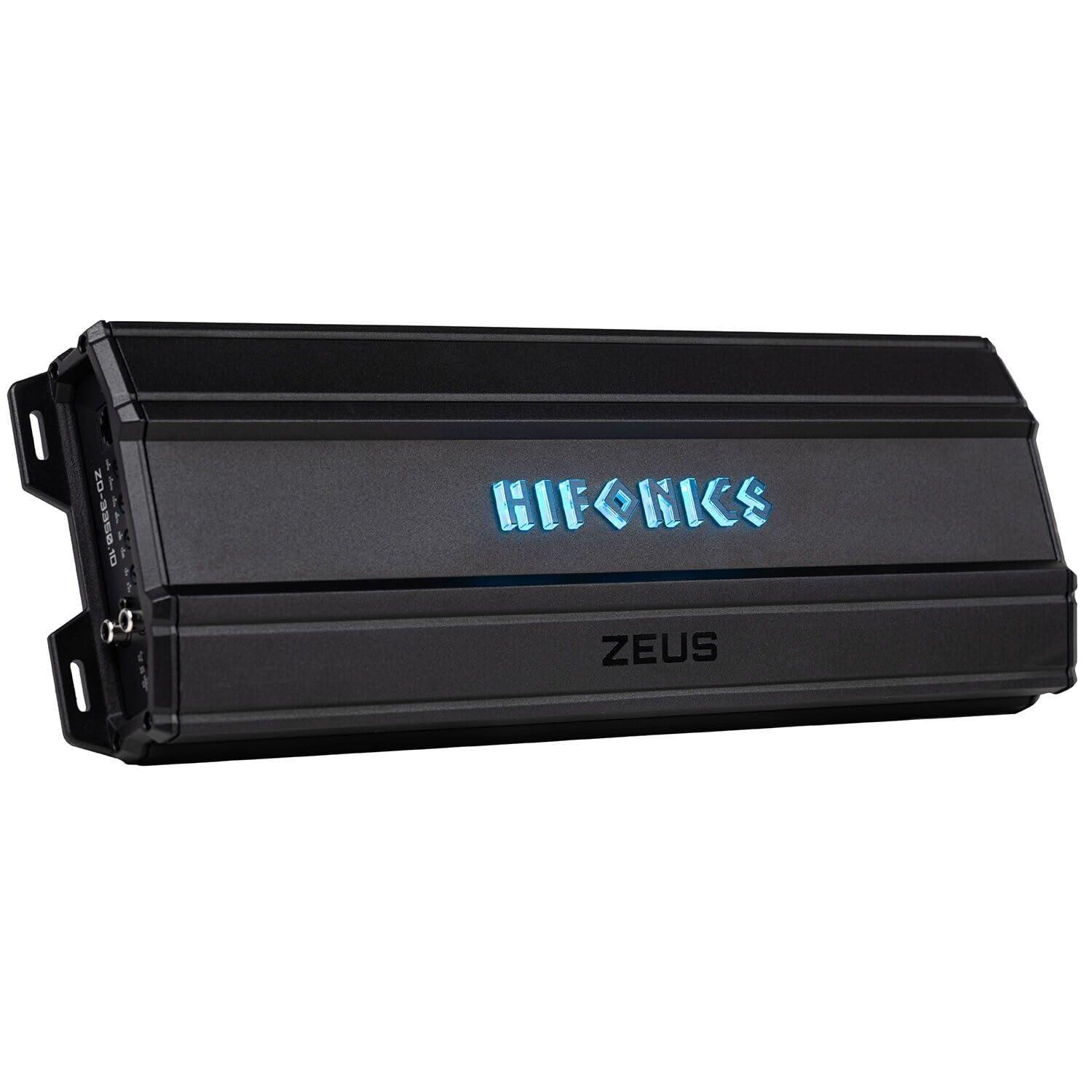 Hifonics Hifonics ZD-3350.1D Zeus Delta 3300W Max Power Monoblock Car Audio Amplifier with Gravity 4 Gauge Amplifier Installation Kit, Class D Design for High Efficiency