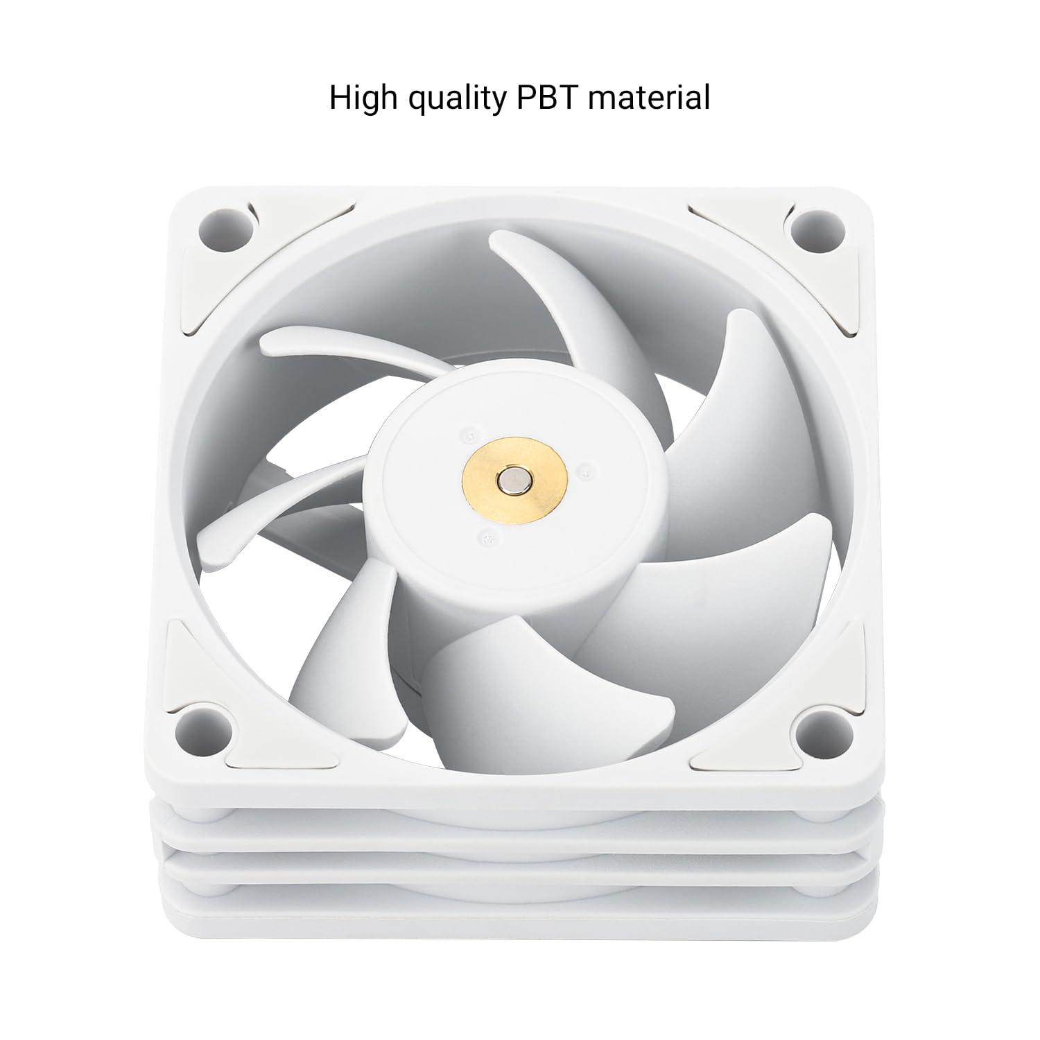 Thermalright Thermalright TL-B6W 60mm CPU Cooler Fan, Silent Computer Case Fan,6025 CPU Fan,DC 12V CPU Mute Cooling Fan(White)