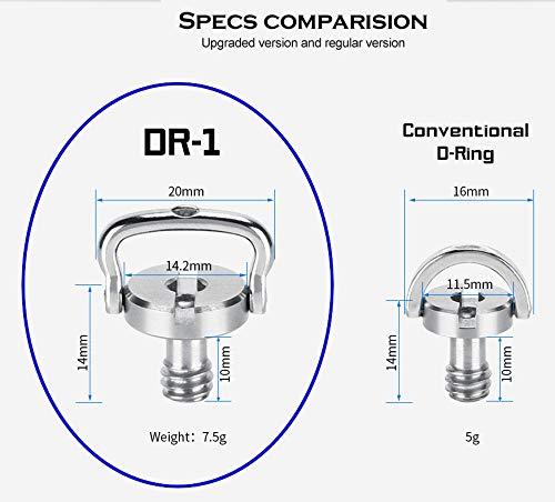 LEOFOTO 5 Pack Leofoto Torque Master 1/4\" D Ring Comfort Wide Handle SS Screw for Tripod QR Plate Stainless Steel