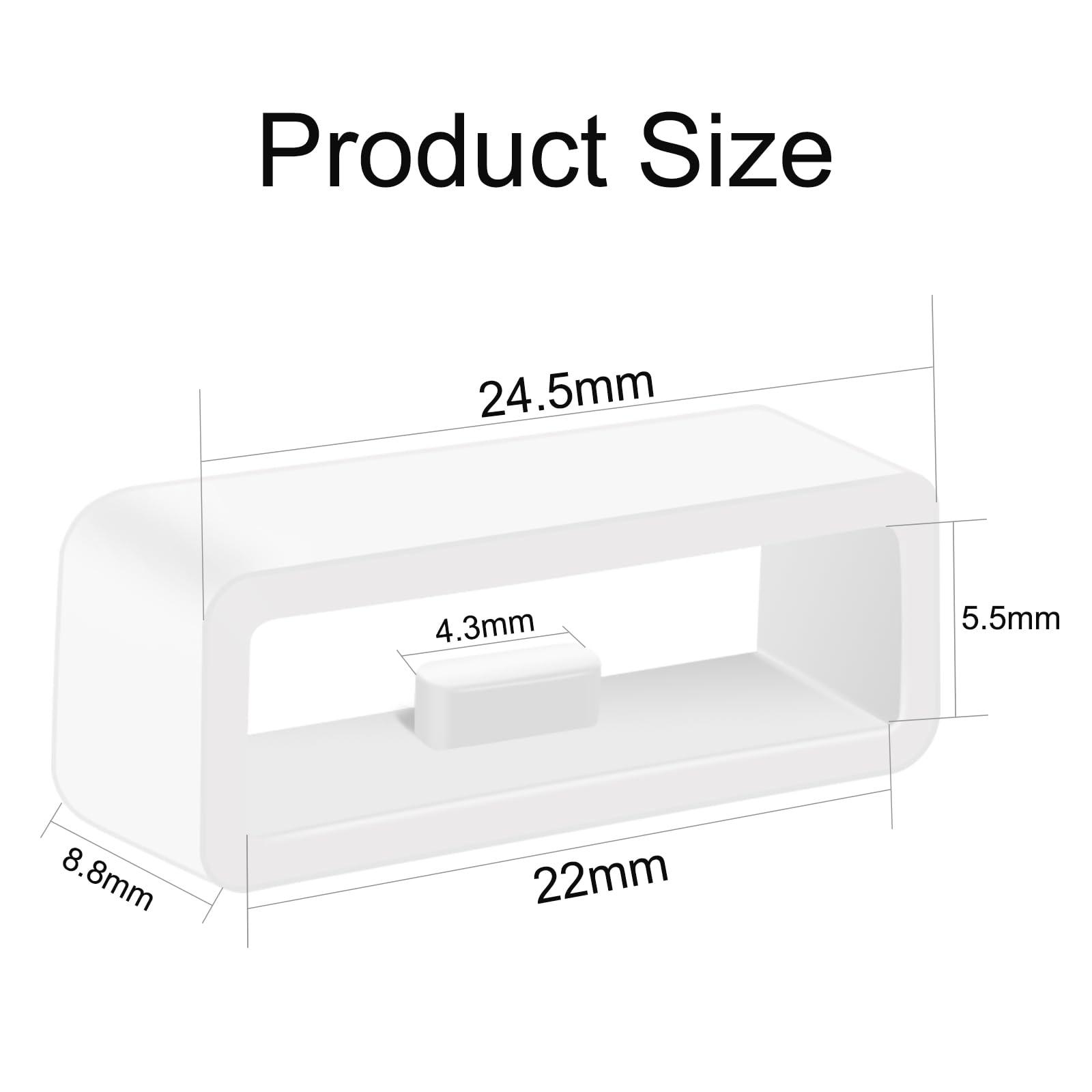 Meliya 6-Pack Band Loops for Garmin Forerunner 965 955 945 935 745 265 255 220 230 235 35 620 630 735XT Band Keeper, Silicone Replacement Watch Band Loop/Holder/Retainer (White+White+White+White+White+White)