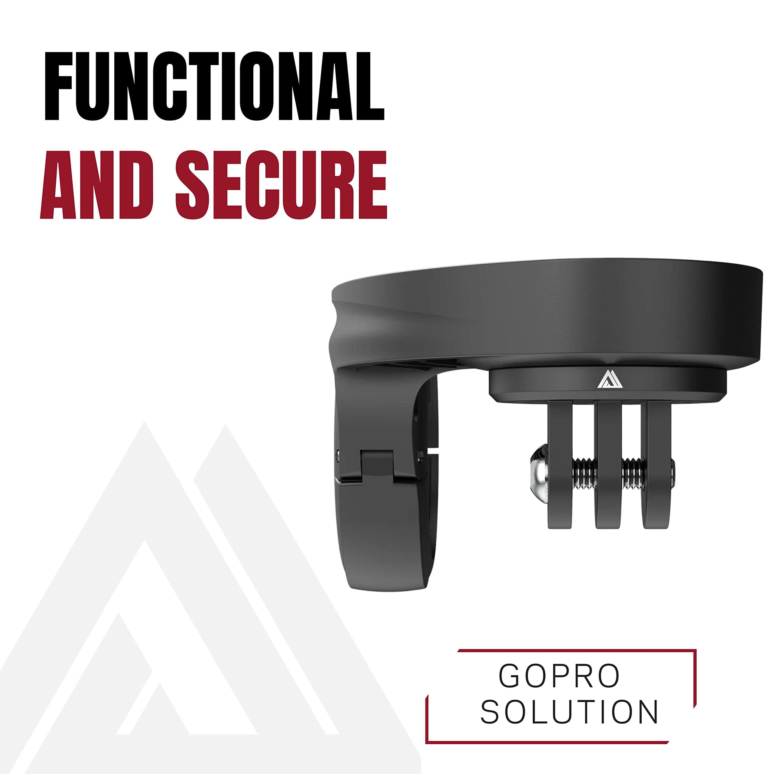 KOM Cycling KOM Cycling Wahoo Elemnt & Elemnt Bolt Out Front Handlebar Mount from Bike Mount Designed for Wahoo Elemnt & Elemnt Bolt, & Elemnt Mini (GoPro Edition)