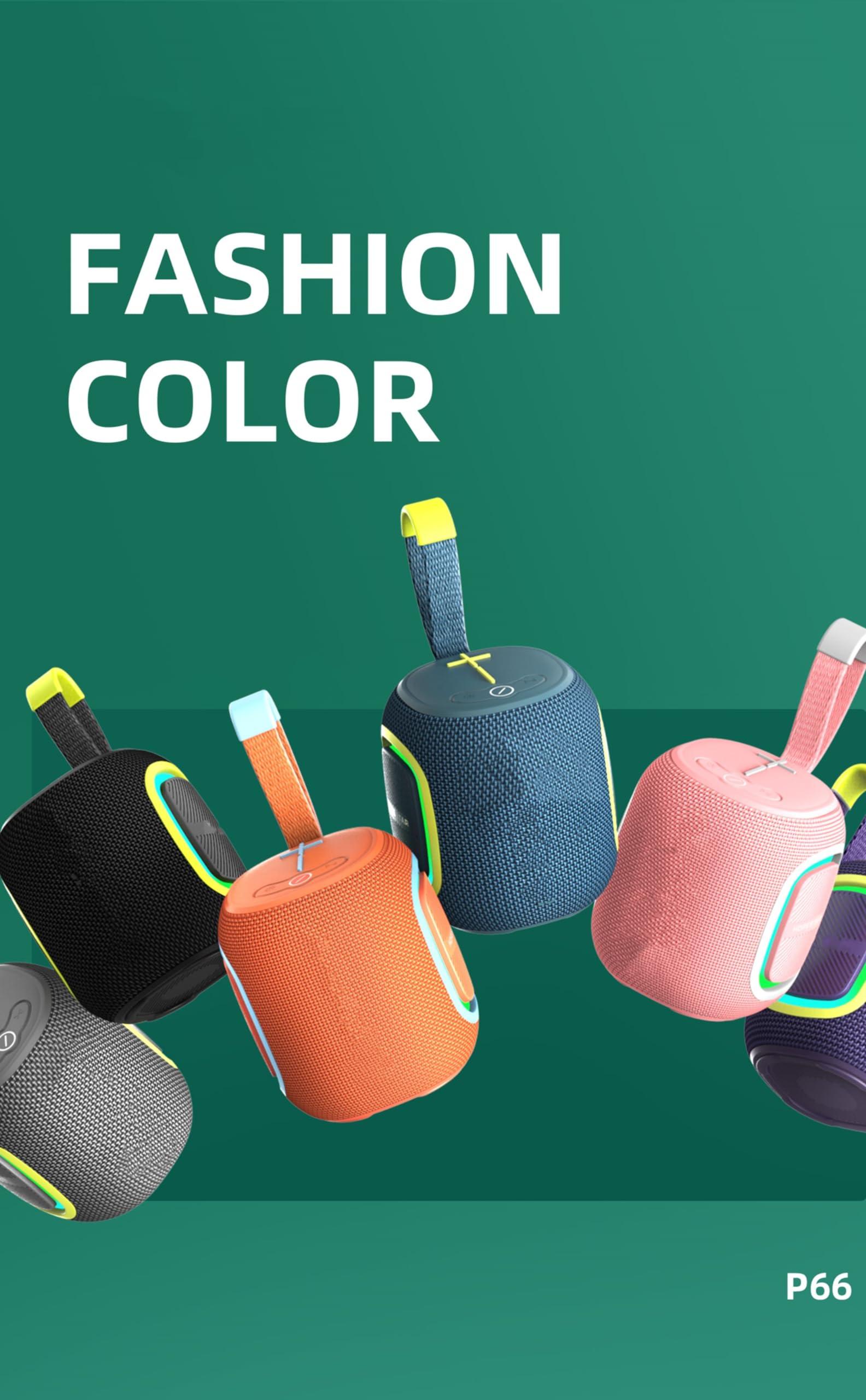 WorryFree Gadgets Waterproof Mini Bluetooth 5.3 Speaker 10M Transmission Distance 5W Output Power for Computer Home Theater Karaoke Player Mobile Phone (Pink)