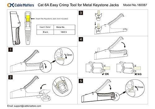 Cable Matters Cable Matters Easy Crimp Tool for Cable Matters Cat6A, Cat 6A Shielded Metal Keystone Jacks