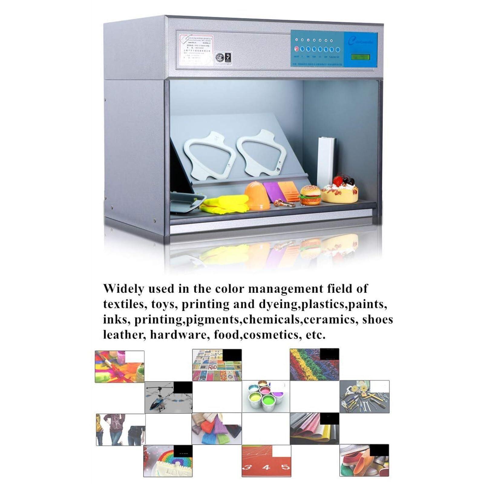 LPLYAA LPLYAA Color Matching Box with 6 Light Sources, Customizable Color Assessment Box for Fabrics Textile Clothing Color