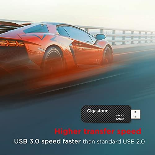Gigastone Gigastone Z30 128GB USB 3.2 Gen1 Flash Drive, Capless Retractable Design Pen Drive, Carbon Fiber Style, Reliable Performance & Durable, USB 2.0 / USB 3.0 / USB 3.1 Interface Compatible