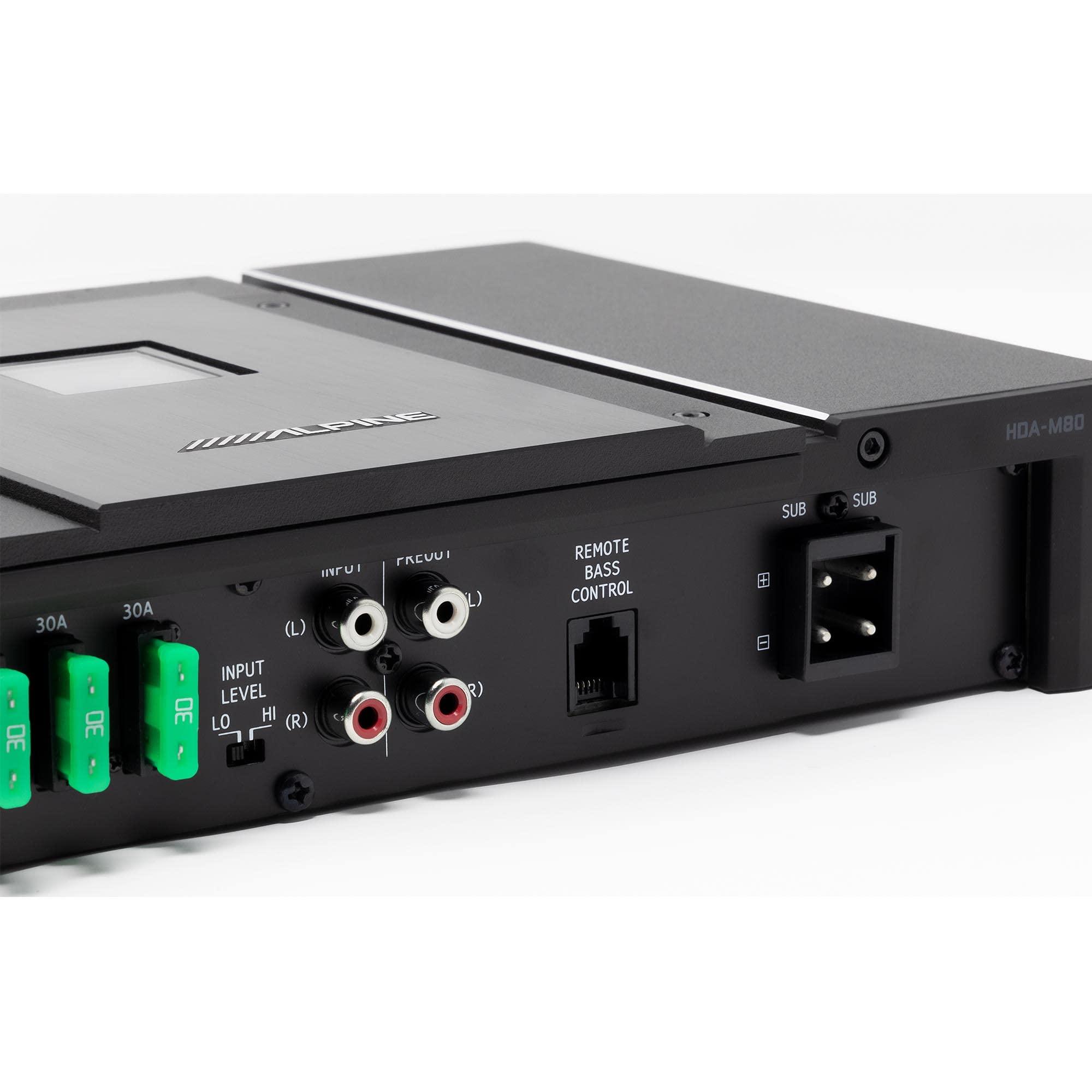 Alpine Alpine Status HDA-M80 Hi-Res Mono Subwoofer Amplifier, 500W x 1 at 4-Ohm, 800W x 1 at 2-Ohm