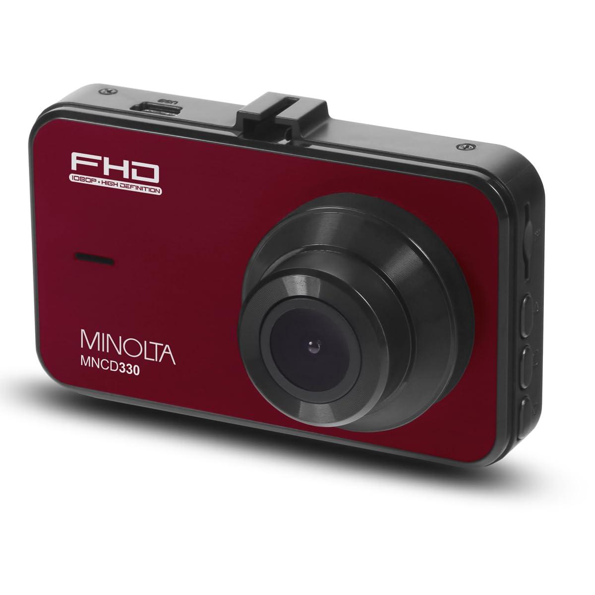 Minolta Minolta MNCD330 1080p Car Camcorder w/3.0" LCD Monitor (Red)