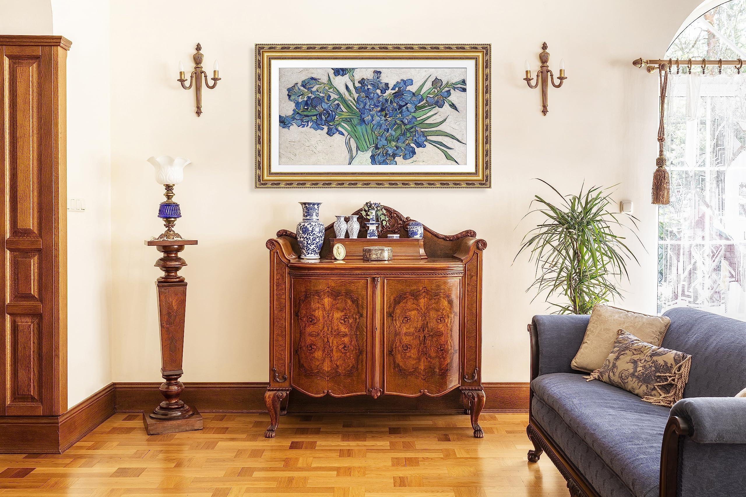 Frame My TV Deco TV Frames - Ornate Gold Smart Frame Compatible ONLY with Samsung The Frame TV (55\", Fits 2021-2024 Frame TV)