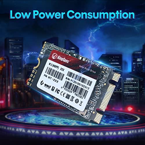 KingSpec KingSpec M.2 SATA SSD, 256GB 2242 SATA III 6Gbps Internal M.2 SSD, Ultra-Slim NGFF State Drive for Desktop/Laptop/Notebook (2242, 256GB)