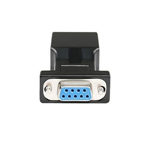 DTech DTECH RS232 DB9 to RJ45 Serial Adapter DB-9 Female to RJ-45 Female and DB9 Male to RJ45 Female Ethernet Converter (2 Pack, DB9-F to RJ45-F and DB9-M to RJ45-F)