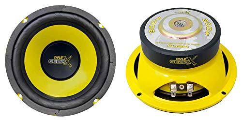 Pyle PYLE PLG6C 6.5" 400W 2 Way Car Audio Component Speakers Set Power System and PLG64 6.5" 300W Car Mid Bass/Midrange Subwoofer Sub Power Speaker(2 pack)