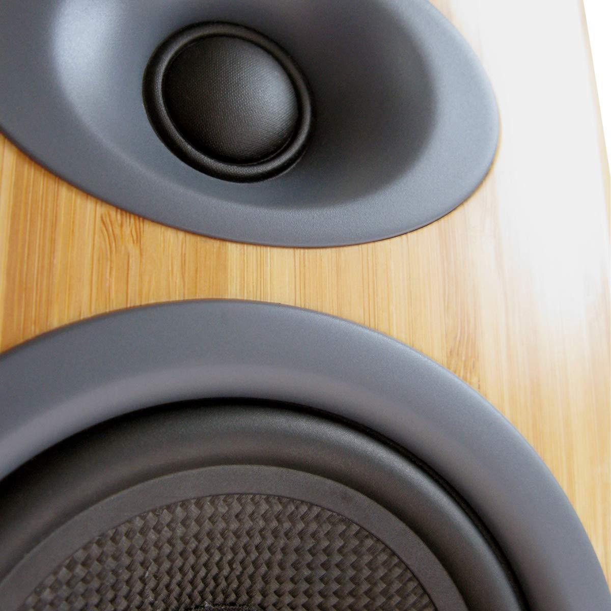 Audioengine Audioengine P4 Passive Bookshelf Speakers - Compact Speakers and Home Music System | 2-Way Powered Speakers (Bamboo)