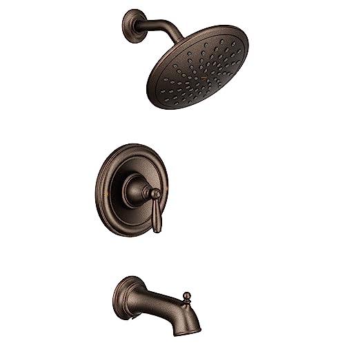 Moen Moen Brantford Oil Rubbed Bronze Posi-Temp Tub and Shower Trim Kit, Including 8-Inch Eco-Performance Rainshower, Shower Lever, and Tub Spout, Valve Required, T2253EPORB