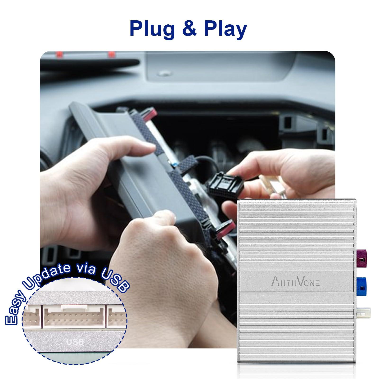 Autuvone AUTUVONE LVDS Wireless Wired CarPlay for Lexus RX ES NX CT is RC OEM Rotary Knob Controller, Add On Car Play, Support Wireless Android Auto Retaining The Factory Operation System