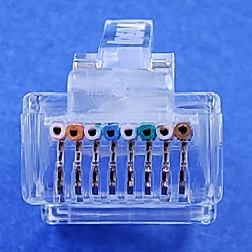 Ideal Industries IDEAL Electrical 85-385 Unshielded Feed-Thru Modular Plug, Cable Connector for CAT6A/6 Unshielded Cables, 50 Connectors
