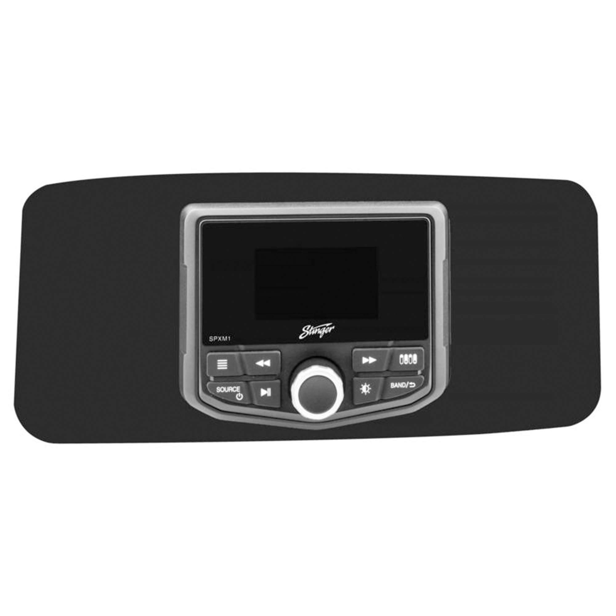 Clarion Clarion GR1BT Marine USB/MP3/WMA/BT Receiver with Stinger SEADASH3B Black Marine Dash Kit and Flush Mount USB/AUX