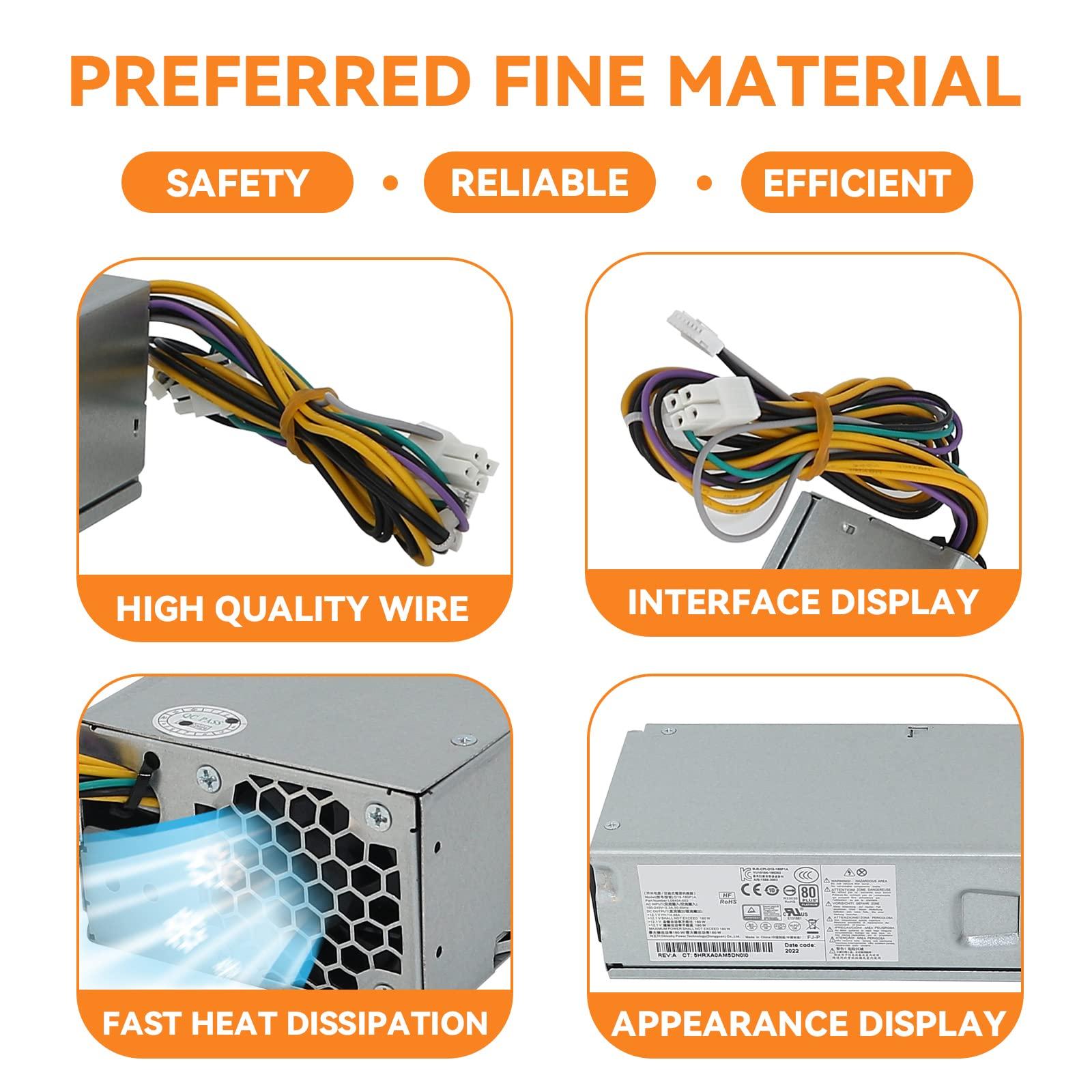 DirectNine Basics Power Supply Replacement Compatible with HP Prodesk 600 G3 SFF 400 G5 SFF D18-180P1A PCH019 PA-1181-3HB DPS-180AB-26A/30A L07658-001 L08404-002 901765-003 901761-003 901764-003