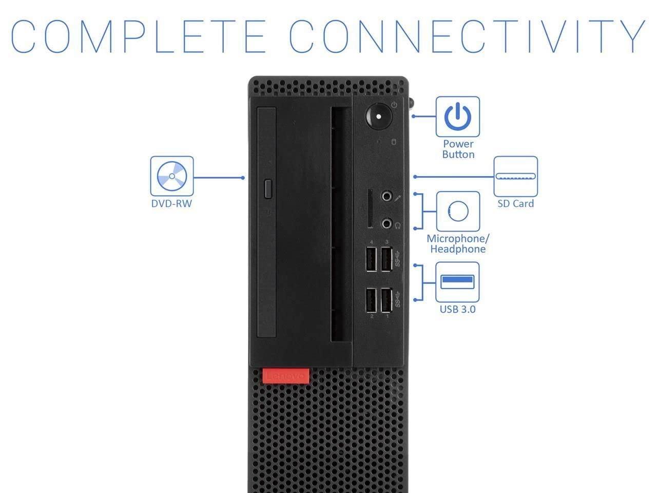 Lenovo Lenovo ThinkCentre M910s SFF Desktop Computer PC, Intel i5-6500 up to 3.6GHz,32GB DDR4 RAM,New 512GB NVMe M.2 SSD,Build in WiFi BT,DVD-RW,Wireless Keyboard & Mouse,Windows 10 Pro (Renewed)