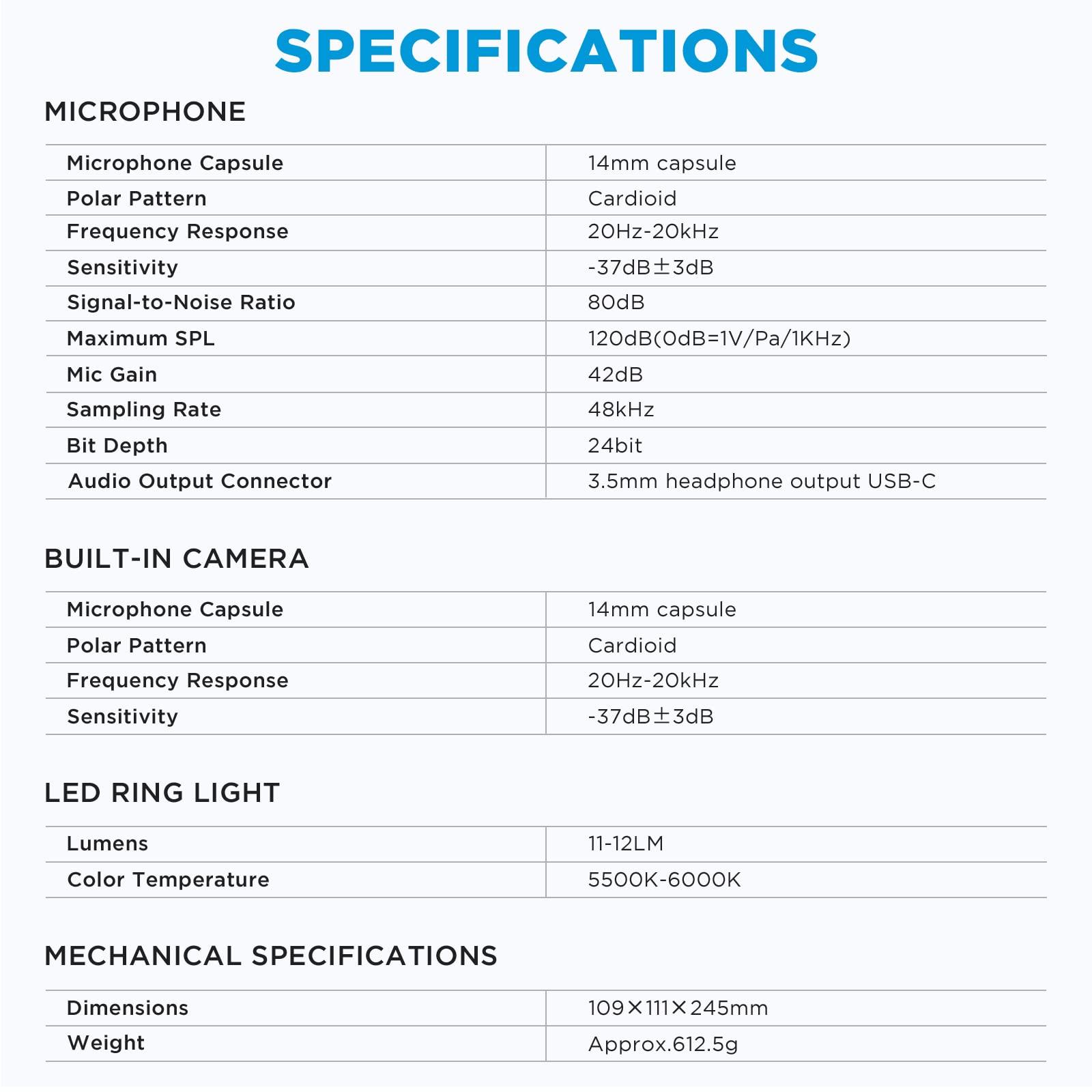 BOYA BOYA USB Condenser Microphone for Streaming Gaming PC Podcast Mic With1080P HD Camera and Fill Light for YouTube Studio Music Recording Singing Video for Windows Mac Laptop Desktop Mac Phones BY-CM6A