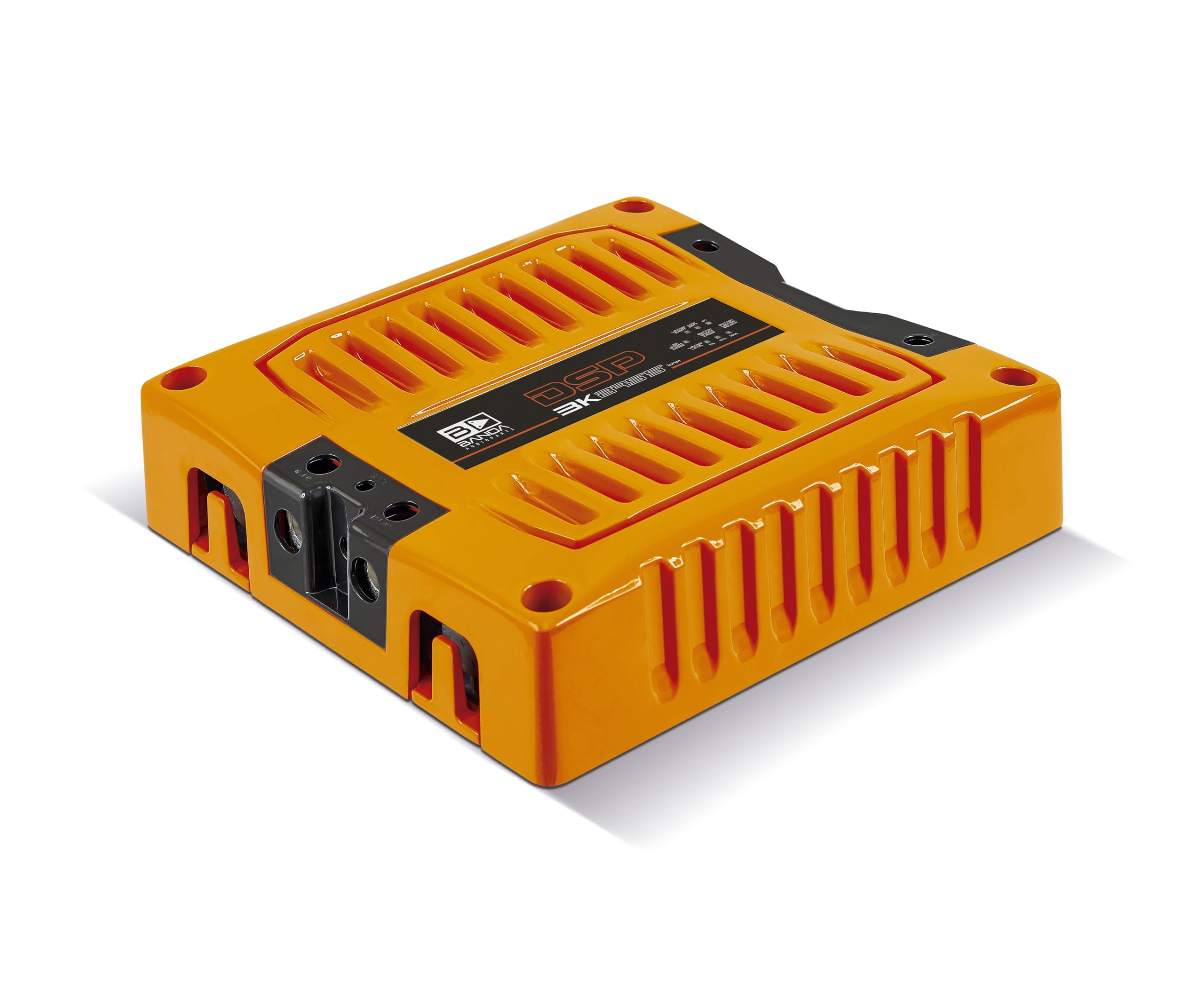 Banda Audioparts BANDA Audioparts DSP3K1ORANGEBASS Band Amplifier Module 3k1 3000wrms 1-Ohm 1 Channel Car Audio Amp DSP BASS Model with 3 Limiter Integrated Level Positions - DSP3K1ORANGE
