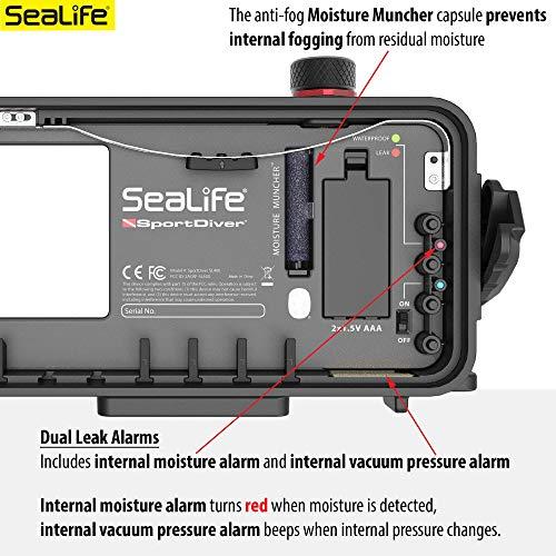 SeaLife SeaLife Underwater Smartphone Scuba Case Dive to 130, Waterproof Photography, Access Camera Controls, Leak Alarms, Fits Most Phones (Without Light)