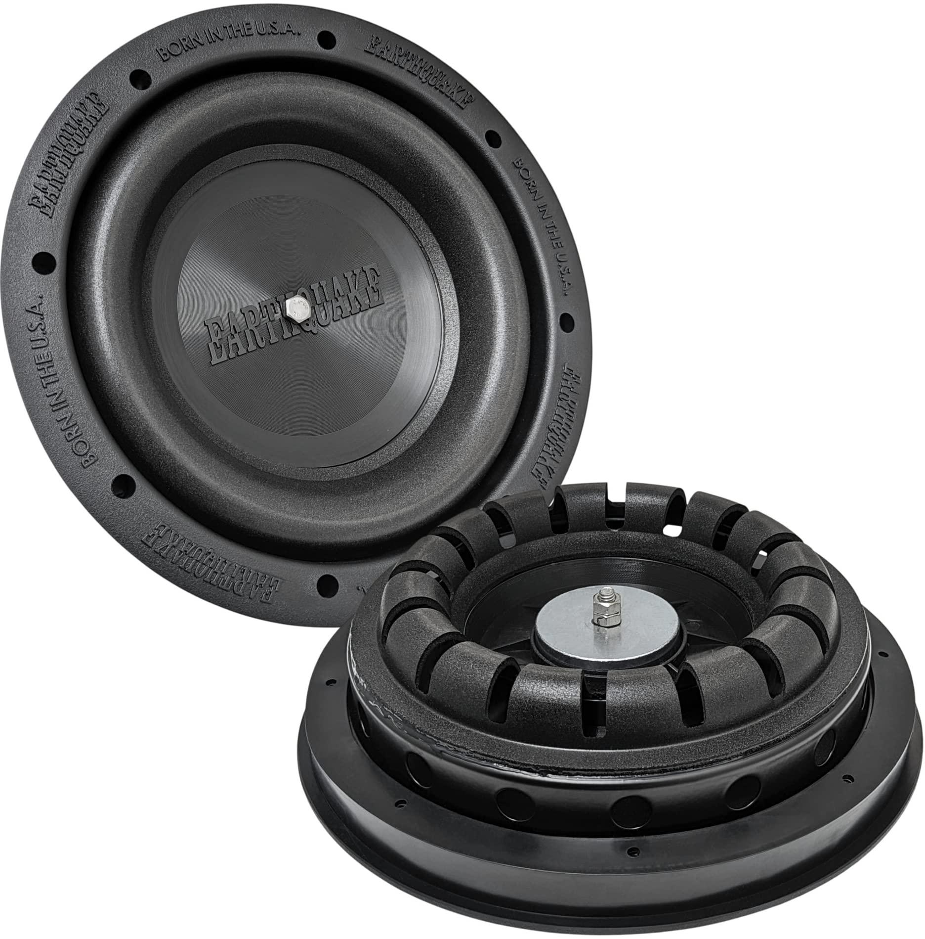 EARTHQUAKE EARTHQUAKE Sound MiniMe DSP P8 8-inch Powered Subwoofer with DSP Control and SLAPS Passive Radiator Technology, Black