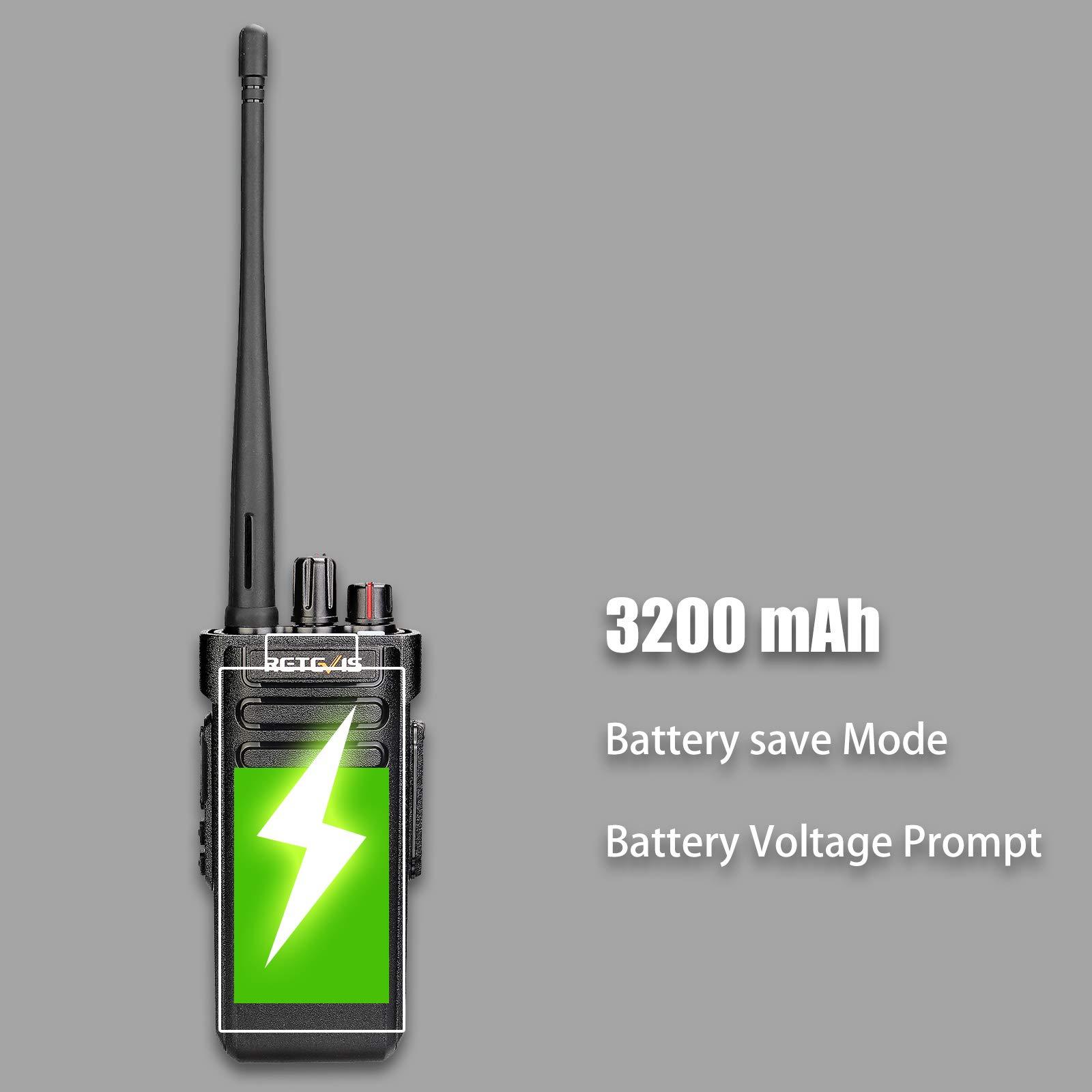 Retevis Retevis RT29 Walkie Talkies(6 Pack) with Earpiece(6 Pack), Long Range, Heavy Duty, 3200mAh Rechargeable,Emergency Alarm Two Way Radios with Charging Station, Waterproof Walkie Talkie Earpiece