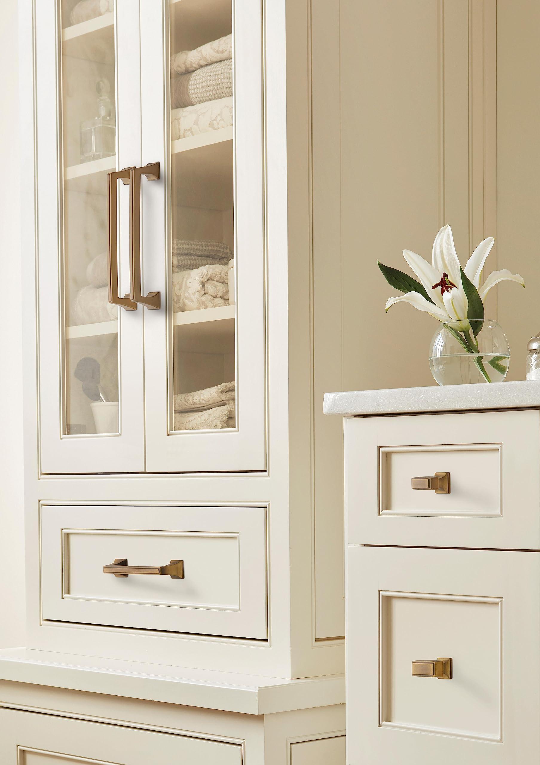 Amerock Amerock | Cabinet Knob | Gilded Bronze | 1-1/4 inch (32 mm) Length | Mulholland | 1 Pack | Drawer Knob | Cabinet Hardware