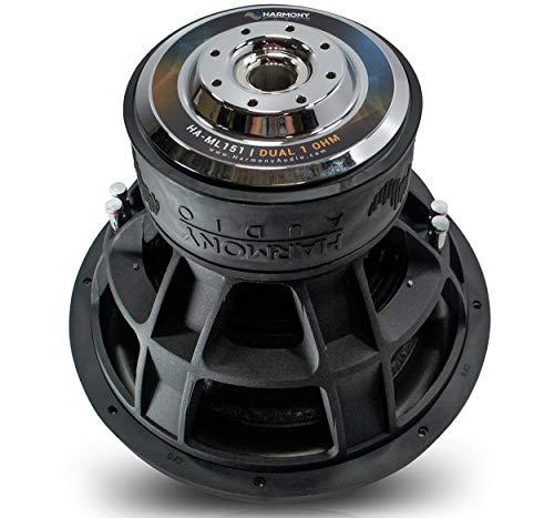 Harmony Audio Harmony Audio HA-ML151 Monolith 15" Car Stereo Competition SPL Sub 3200W Dual 1 Ohm Subwoofer