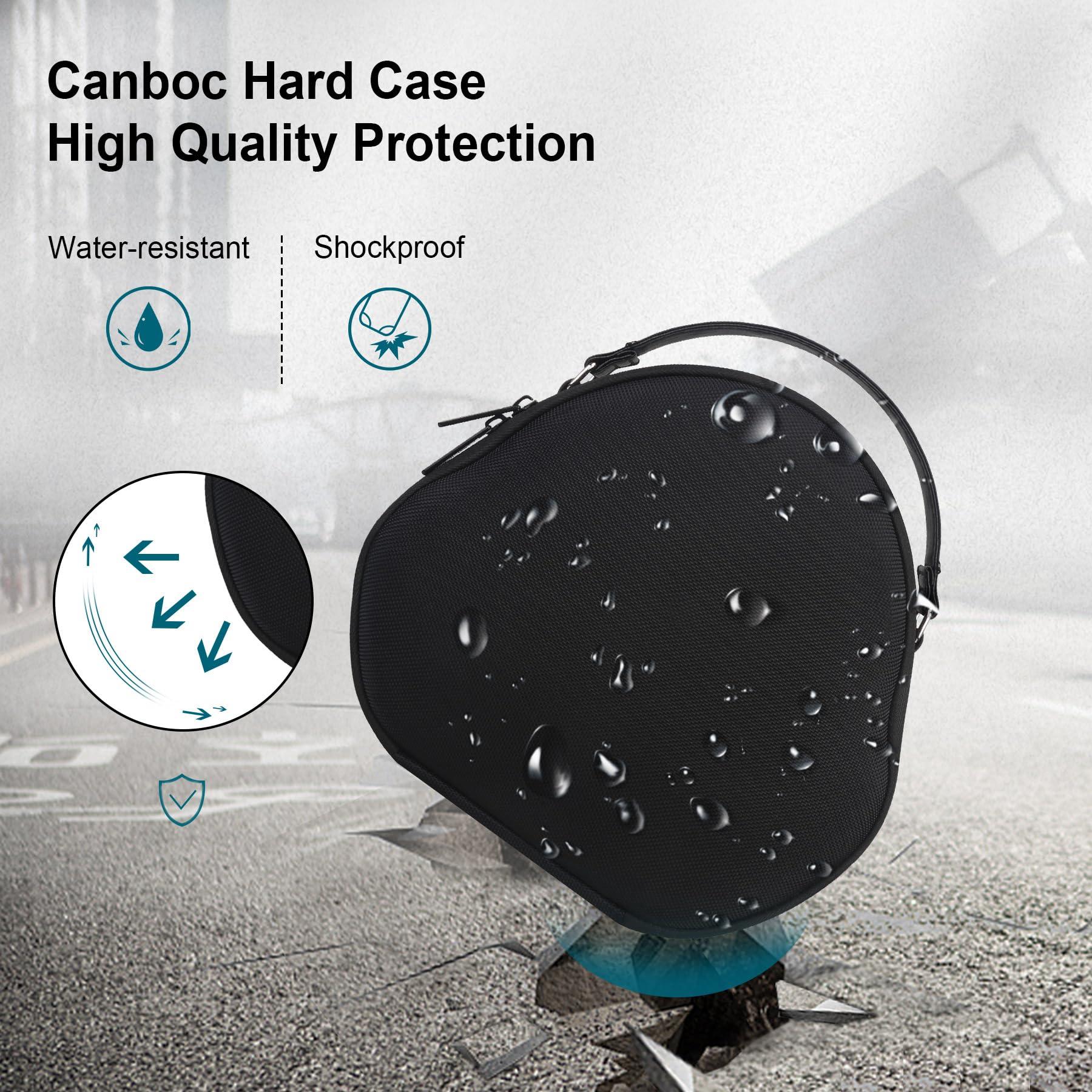 Canboc Canboc Airpods Max Case for Apple AirPods Max Wireless Over-Ear Headphones, Smart Headphones Case, Extra Space fits Cable, Charger, Black(Fabric)