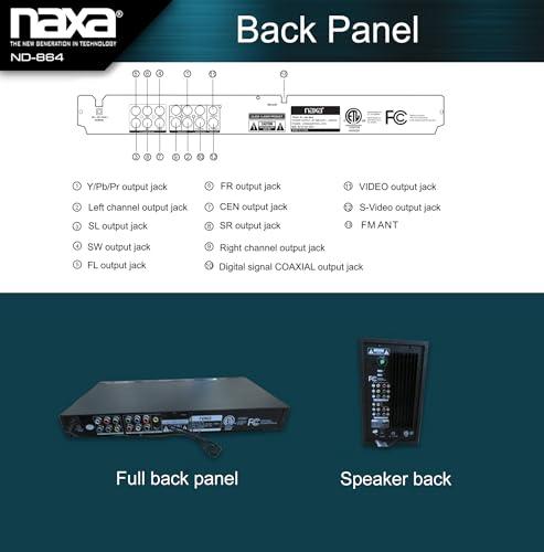Naxa Electronics Naxa Electronics ND-864 5.1 Channel High-Powered Home Theater DVD & Karaoke Speaker System