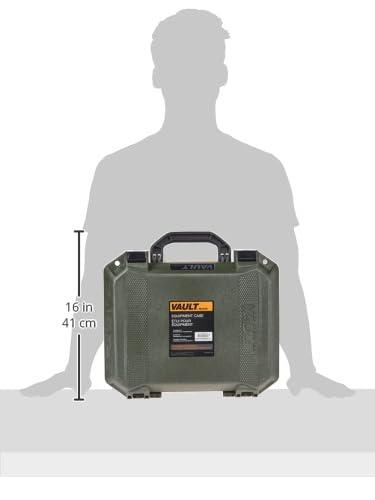 Pelican Pelican Vault - V200 Multi-Purpose Hard Case with Foam for Camera, Drone, Equipment, Electronics, and Gear (OD GReen)