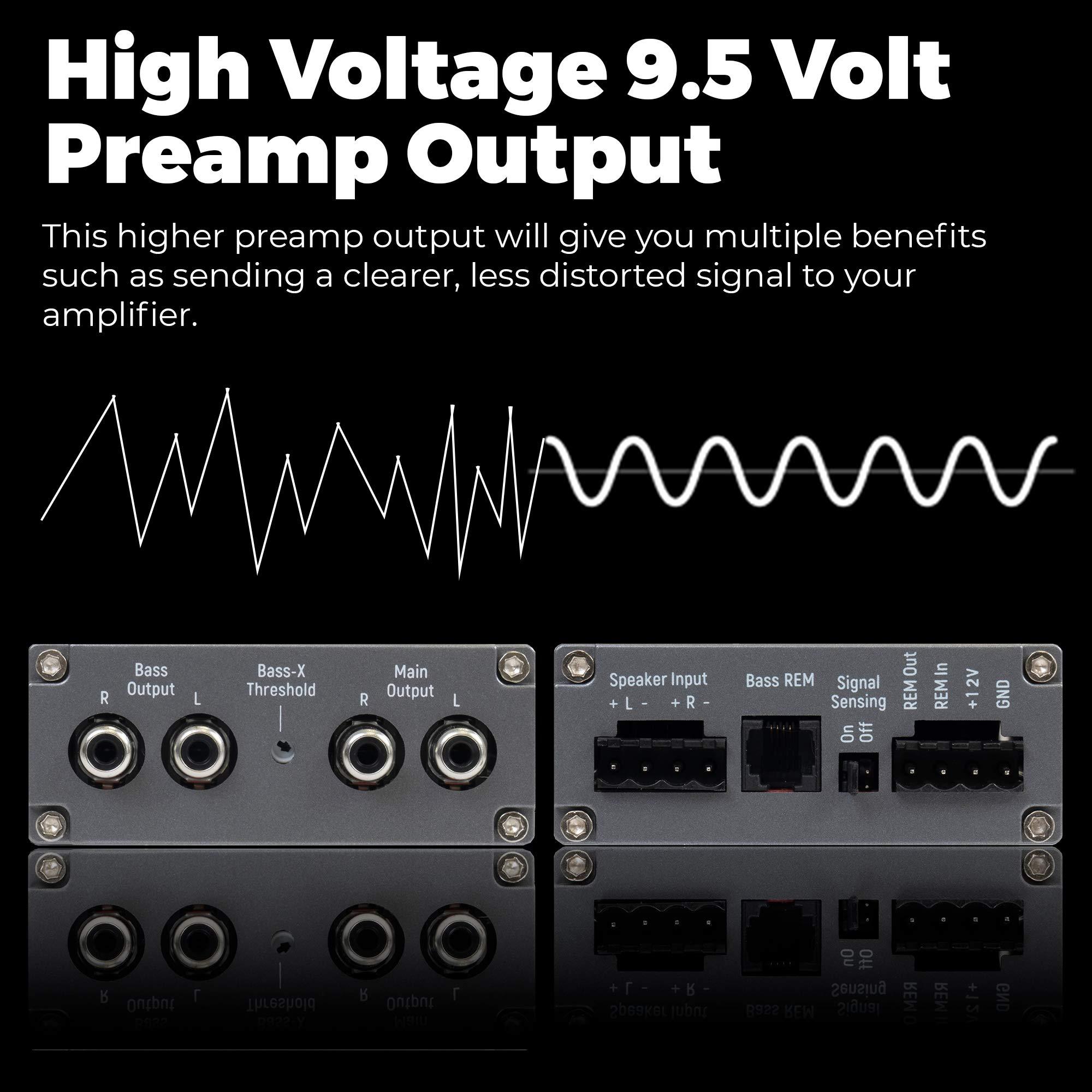 NVX NVX XLCA2 X-Series 2-Channel Line Out Converter Digital Bass Enhancer with xBOOST and Remote Level Control