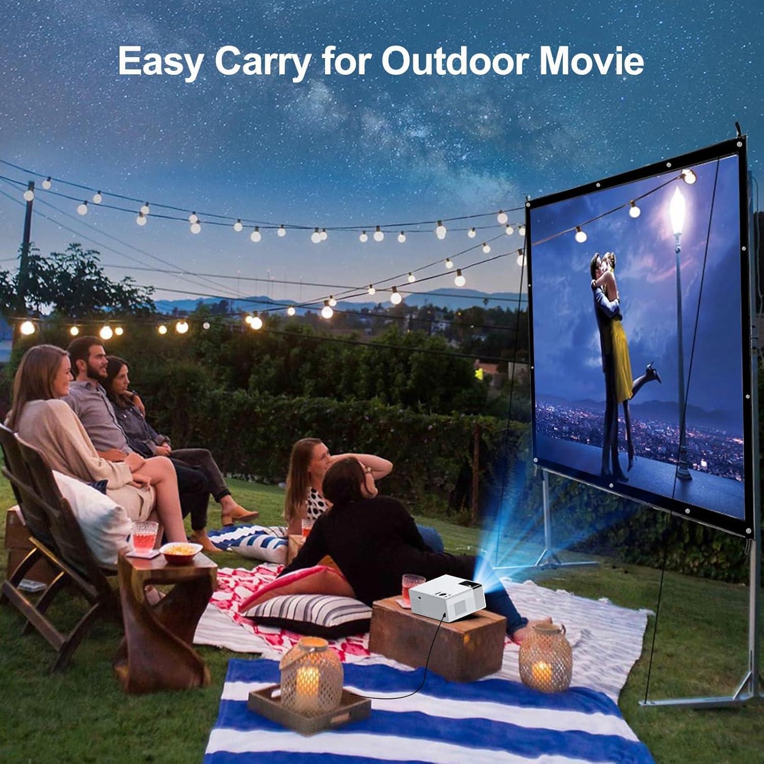 FUDONI FUDONI P3 Projector Bundle FUDONI Projector Screen 100 inch