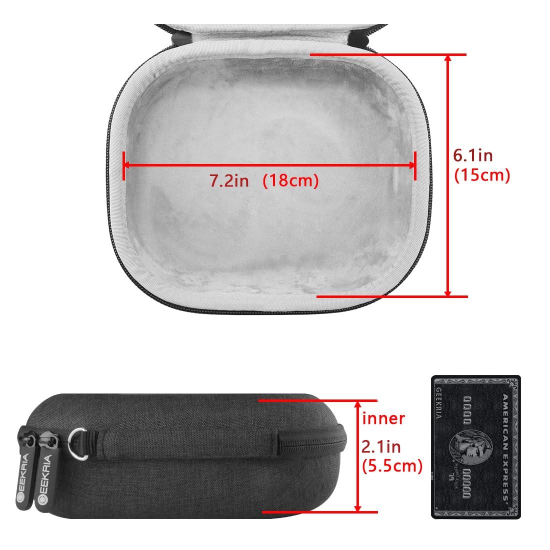 GEEKRIA Geekria Shield Headphones Case Compatible with Skullcandy Hesh 3, Hesh Evo, Crusher Evo, Crusher ANC, Replacement Hard Shell Travel Carrying Bag with Cable Storage (Dark Grey)