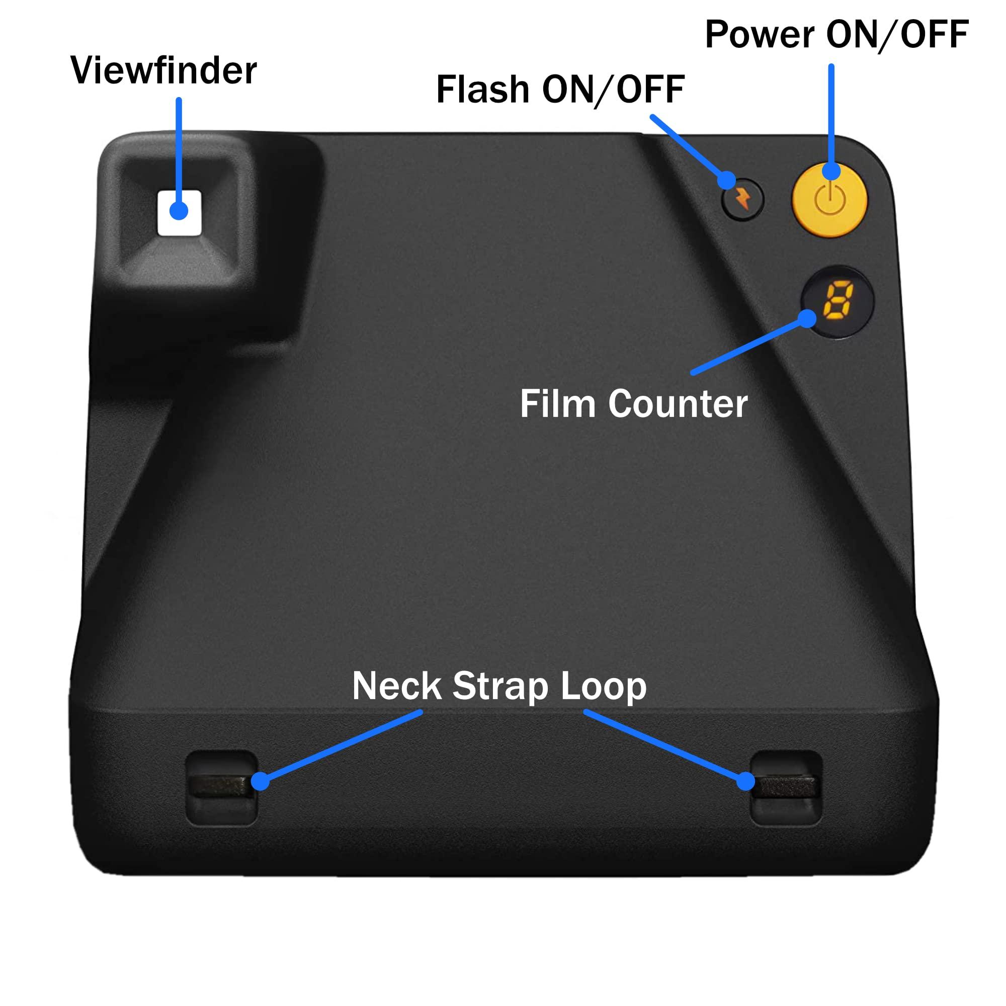 Polaroid Polaroid Gen 2 Now I-Type Instant Film Camera - Black Bundle with a Color i-Type Film Pack (8 Instant Photos) and a Cleaning Cloth