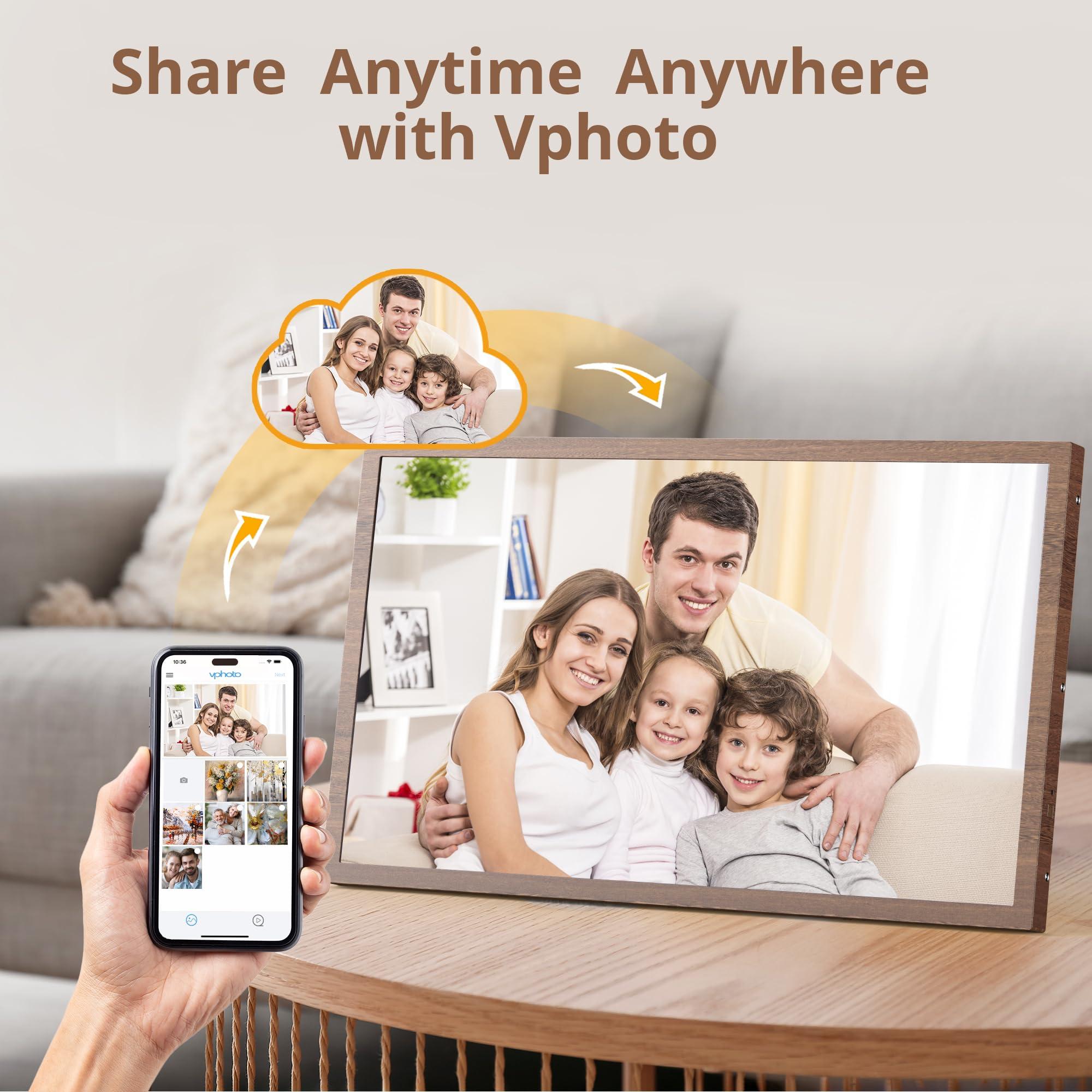 Dragon Touch Dragon Touch Large Digital Picture Frame 21.5 inch Screen WiFi Digital Photo Frame Display, 32GB Storage, Auto-Rotate, Share Photos via App, Email, Cloud, Classic 21Not Touchscreen